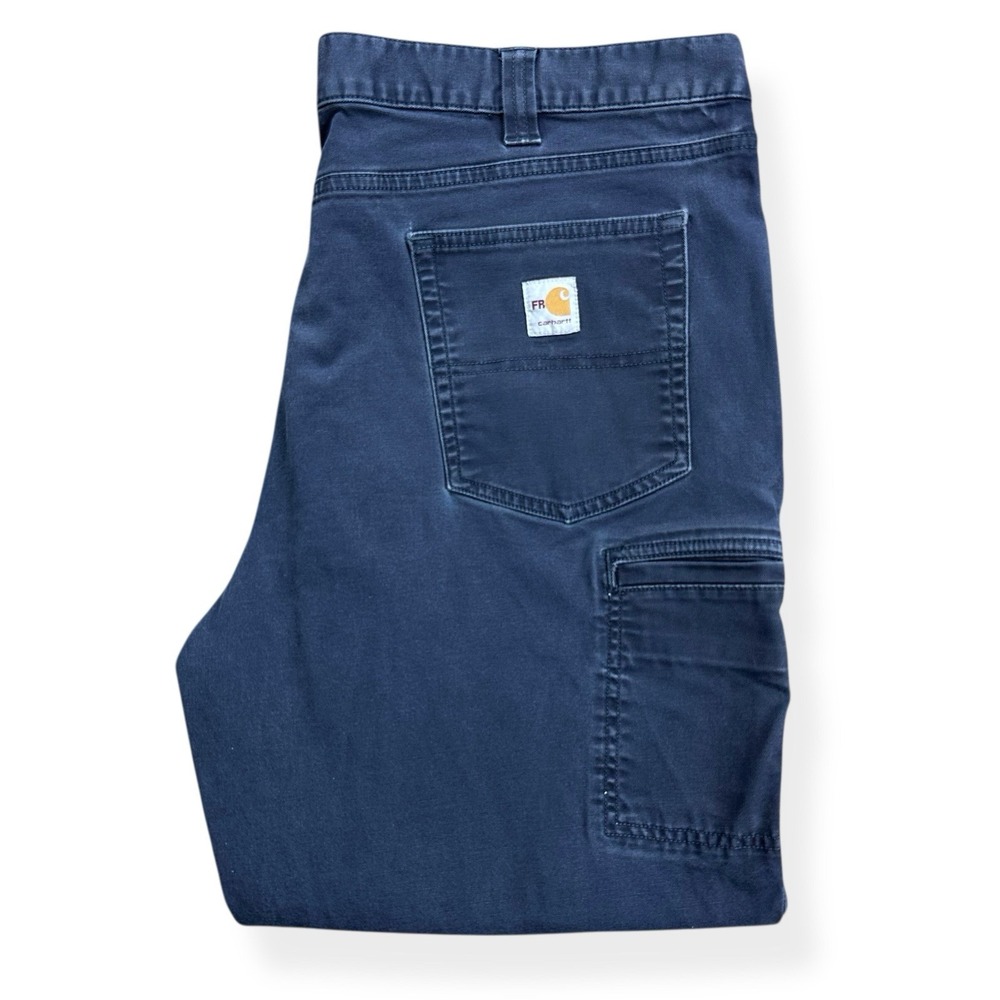 Carhartt‎ FR CAT 2 BN2517-FRM Relaxed Fit Cargo Pants Navy Blue Workwear Size 42